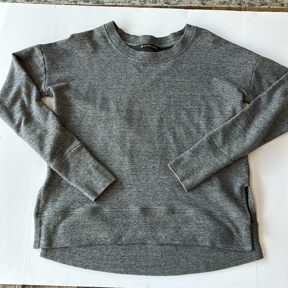 Athleta Heathered Gray Sweatshirt - Picture 1 of 9